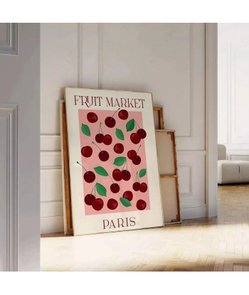 Fruit Market Paris Graphic Wall Print pas cher