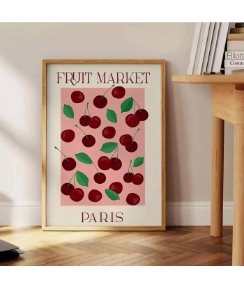 Fruit Market Paris Graphic Wall Print pas cher