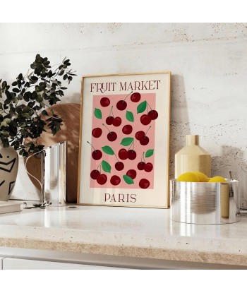 Fruit Market Paris Graphic Wall Print pas cher