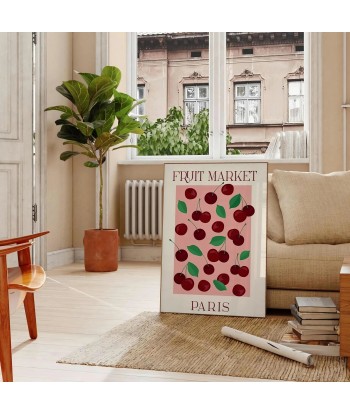 Fruit Market Paris Graphic Wall Print pas cher