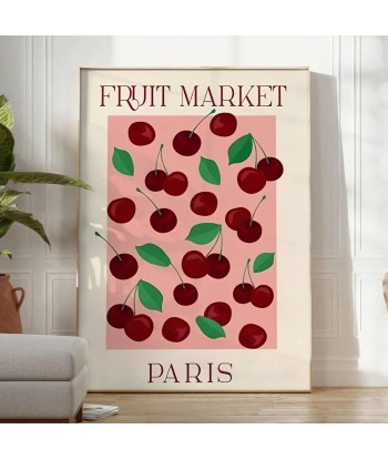 Fruit Market Paris Graphic Wall Print pas cher