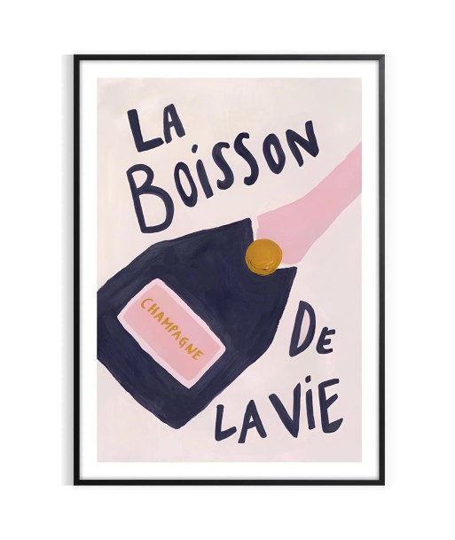 La Boisson De La Vie Champagne Coktail Popular Art Print Pour