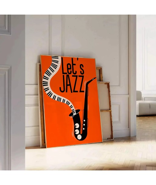 Letsjazzorangeposter Maximalist Print outlet