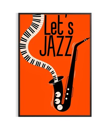 Letsjazzorangeposter Maximalist Print outlet