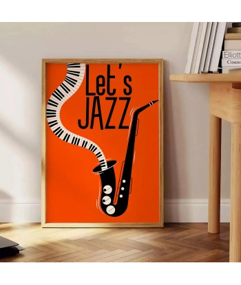 Letsjazzorangeposter Maximalist Print outlet