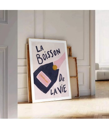 La Boisson De La Vie Champagne Coktail Popular Art Print Pour