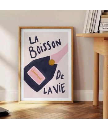 La Boisson De La Vie Champagne Coktail Popular Art Print Pour