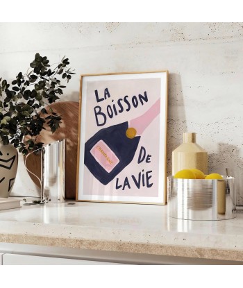 La Boisson De La Vie Champagne Coktail Popular Art Print Pour