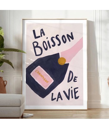 La Boisson De La Vie Champagne Coktail Popular Art Print Pour