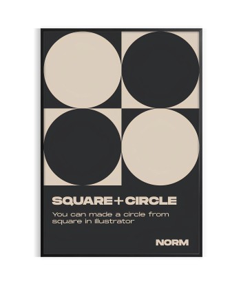 Square Plus Circle Modern Art Print acheter en ligne