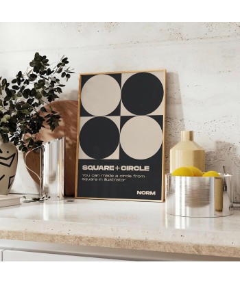 Square Plus Circle Modern Art Print acheter en ligne