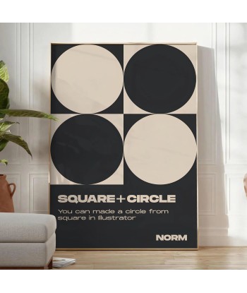 Square Plus Circle Modern Art Print acheter en ligne