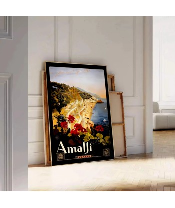 Amalfi Vintage Travel Poster Print plus qu'un jeu 