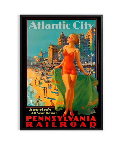 Atlantic City Vintage Travel Poster Art Print suggérées chez