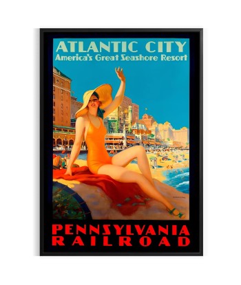 Atlantic City Vintage Travel Poster Wall Print Voir les baskets