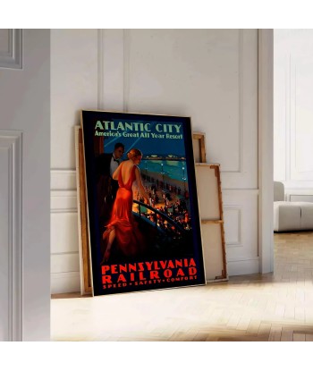 Atlantic City Vintage Travel Poster shop