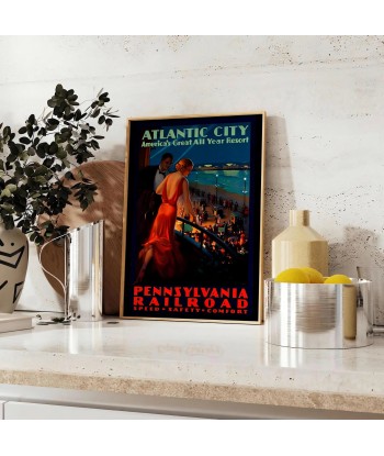 Atlantic City Vintage Travel Poster shop