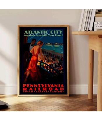 Atlantic City Vintage Travel Poster shop