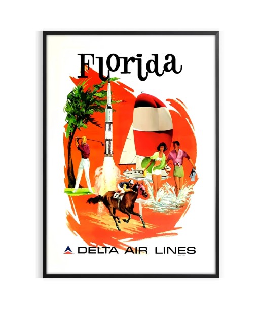 Florida Vintage Travel Poster Art Print Profitez des Offres !