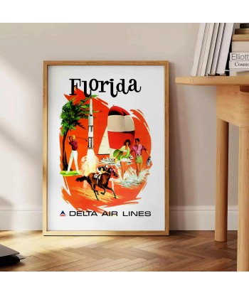 Florida Vintage Travel Poster Art Print Profitez des Offres !