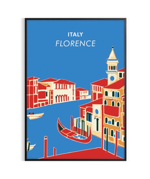 Italy Florence Vintage Travel Poster Print Les êtres humains sont 