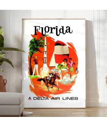 Florida Vintage Travel Poster Art Print Profitez des Offres !