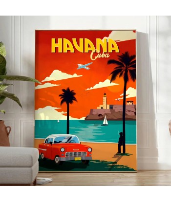 Havana Cuba Vintage Travel Poster Wall Art destockage