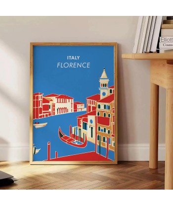 Italy Florence Vintage Travel Poster Print Les êtres humains sont 