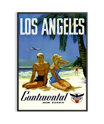 Los Angeles Vintage Travel Poster Art Print Comparez et commandez 