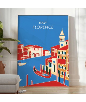 Italy Florence Vintage Travel Poster Print Les êtres humains sont 