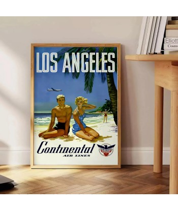 Los Angeles Vintage Travel Poster Art Print Comparez et commandez 