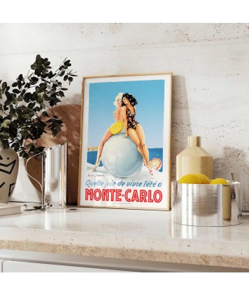 Monte Carlo Vintage Travel Poster Print 2 - 3 jours ouvrés.