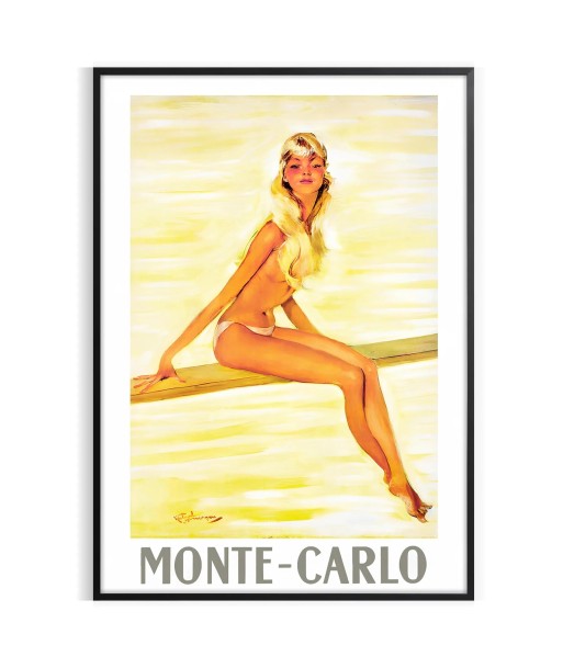 Montecarlo Vintage Travel Poster Wall Print français