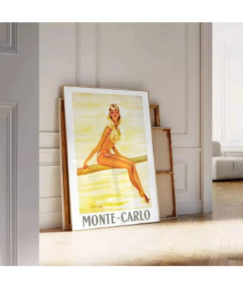 Montecarlo Vintage Travel Poster Wall Print français