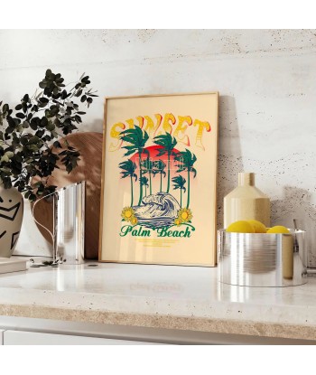 Palm Beach Miami Vintage Travel Poster sur le site 