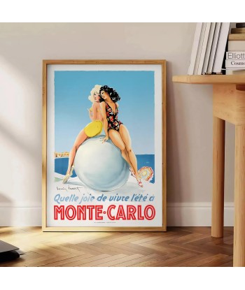 Monte Carlo Vintage Travel Poster Print 2 - 3 jours ouvrés.