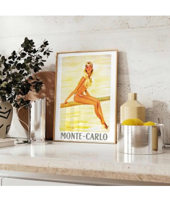 Montecarlo Vintage Travel Poster Wall Print français