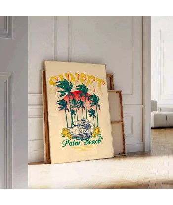 Palm Beach Miami Vintage Travel Poster sur le site 