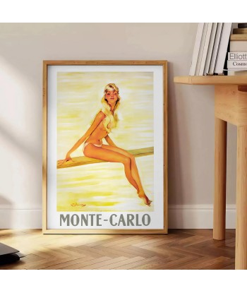 Montecarlo Vintage Travel Poster Wall Print français