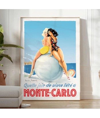 Monte Carlo Vintage Travel Poster Print 2 - 3 jours ouvrés.