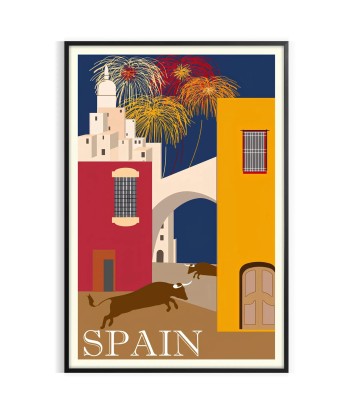 Spain Vintage Travel Poster l'évolution des habitudes 