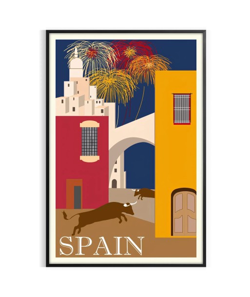 Spain Vintage Travel Poster l'évolution des habitudes 