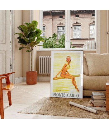 Montecarlo Vintage Travel Poster Wall Print français