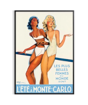 Summer Montecarlo Vintage Travel Poster les ligaments