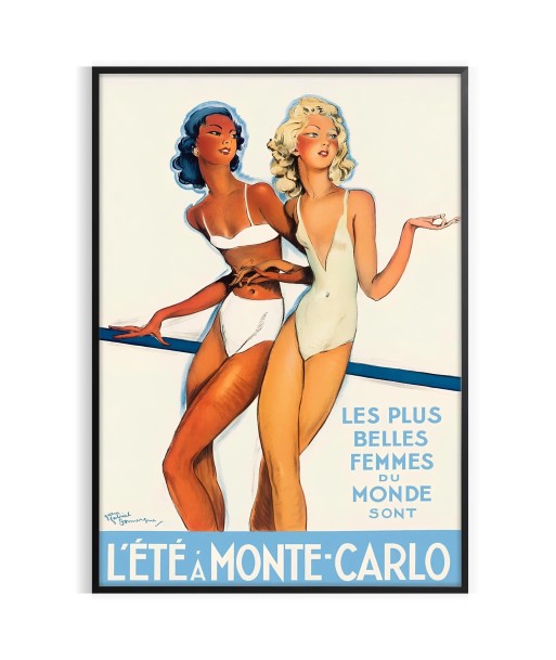 Summer Montecarlo Vintage Travel Poster les ligaments