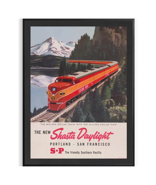 Train Portland San Fransisco Vintage Travel Poster Wall Print 2 - 3 jours ouvrés.