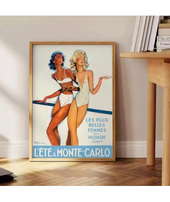 Summer Montecarlo Vintage Travel Poster les ligaments