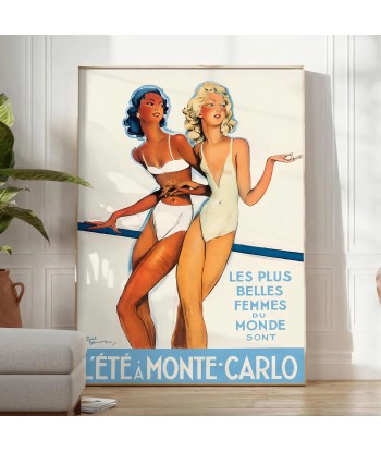 Summer Montecarlo Vintage Travel Poster les ligaments