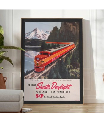 Train Portland San Fransisco Vintage Travel Poster Wall Print 2 - 3 jours ouvrés.