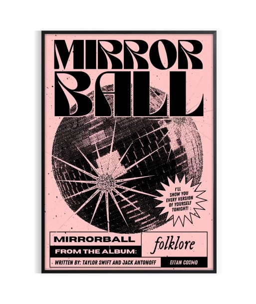 Mirror Ball Fuklore Trendy Wall Print Amélioration de cerveau avec